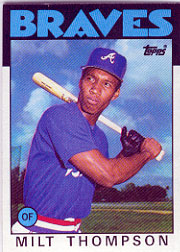1986 Topps Baseball Cards      517     Milt Thompson RC